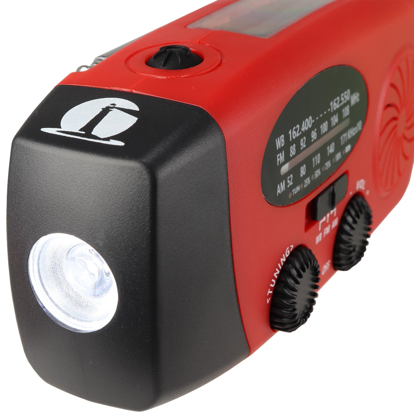 Solar and Crank Powered Radio and Flashlight - Light & Communication